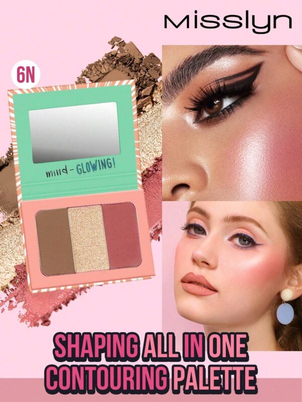 SHEIN Misslyn All-in-One Contouring Palette, Highlight, Blush, Smooth Blush