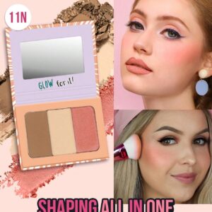 SHEIN Misslyn All-in-One Contouring Palette, Highlight, Blush, Smooth Blush