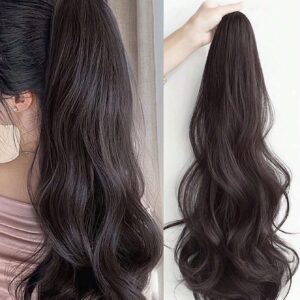 SHEIN Ponytail Extension Claw 18" Curly Wavy Clip In Hairpiece One Piece