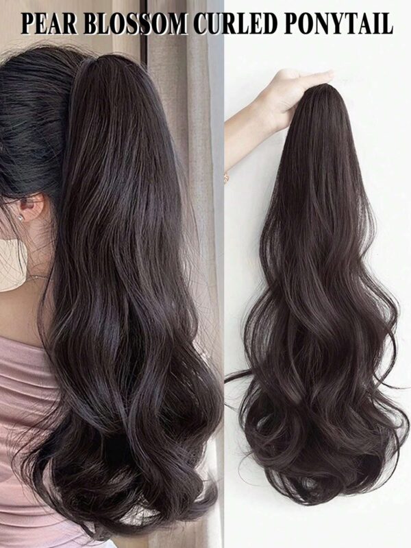 SHEIN Ponytail Extension Claw 18" Curly Wavy Clip In Hairpiece One Piece