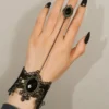 SHEIN Rhinestone Decor Lace Mittens Bracelet