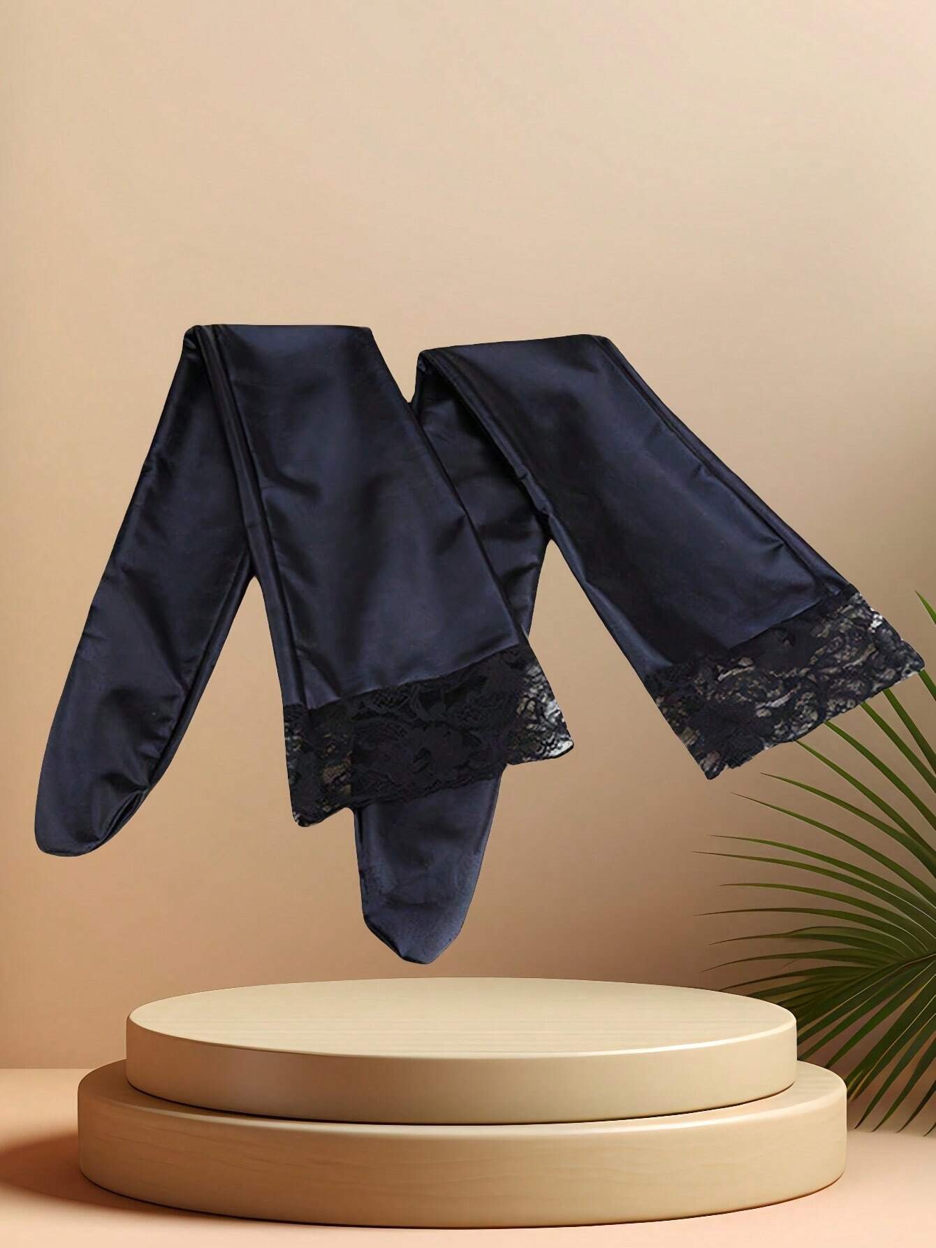 SHEIN Sexy Lace Trim Thigh High Stockings, Night Club Queen