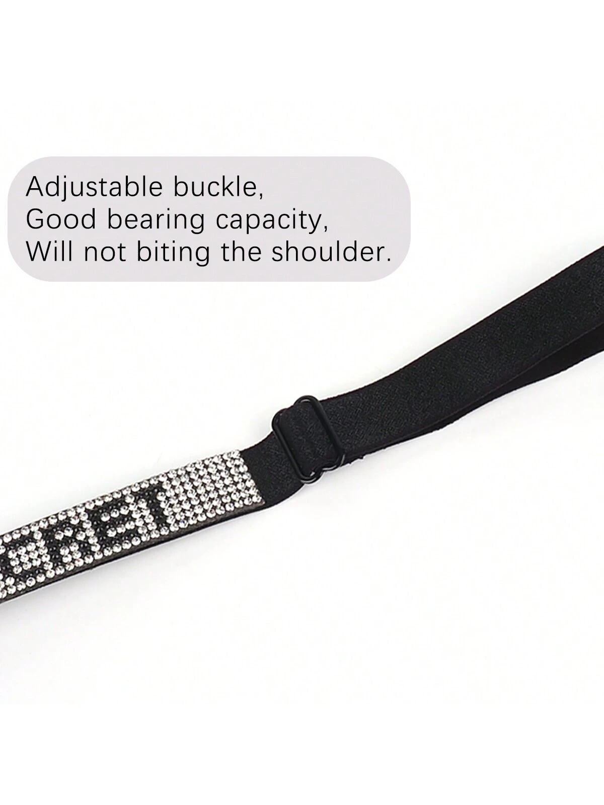 shein Sexy Multicolored Rhinestone Bra Straps, - Image 2