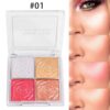 SHEIN Small Compact 4-color Highlighter & Blush & Contour Palette