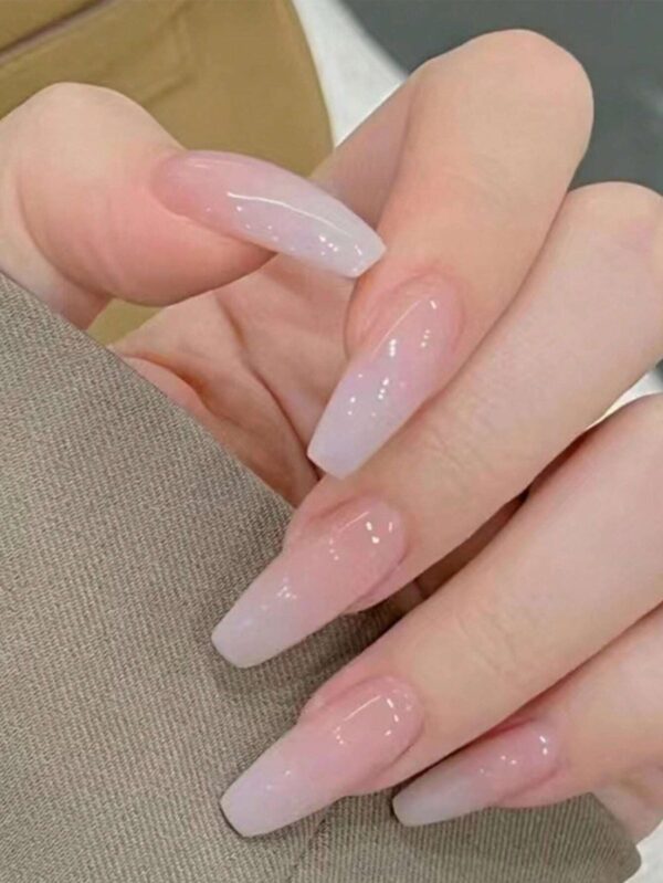 SHEIN Upgrade Your Look With 24pcs Long Coffin Ombre Press On Nails