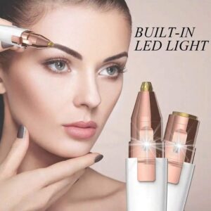 SHEIN Women's 2-In-1 Electric Eyebrow Trimmer Mini Portable LED Light Hair Remover