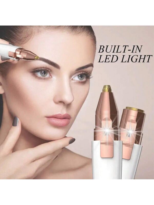 SHEIN Women's 2-In-1 Electric Eyebrow Trimmer Mini Portable LED Light Hair Remover