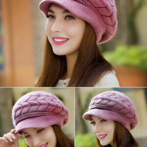 shein 1pc Breathable Knitted Blend Ski Cap Winter Fall