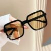 SHEIN 1 Pair Plastic Frame Square Fashion Glasses Beach