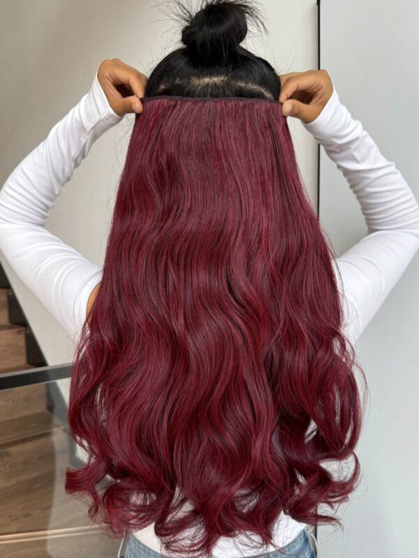 shein 20" 1-Pack 3/4 Full Head Curly Wave Clips In On Synthetic Hair Extensions