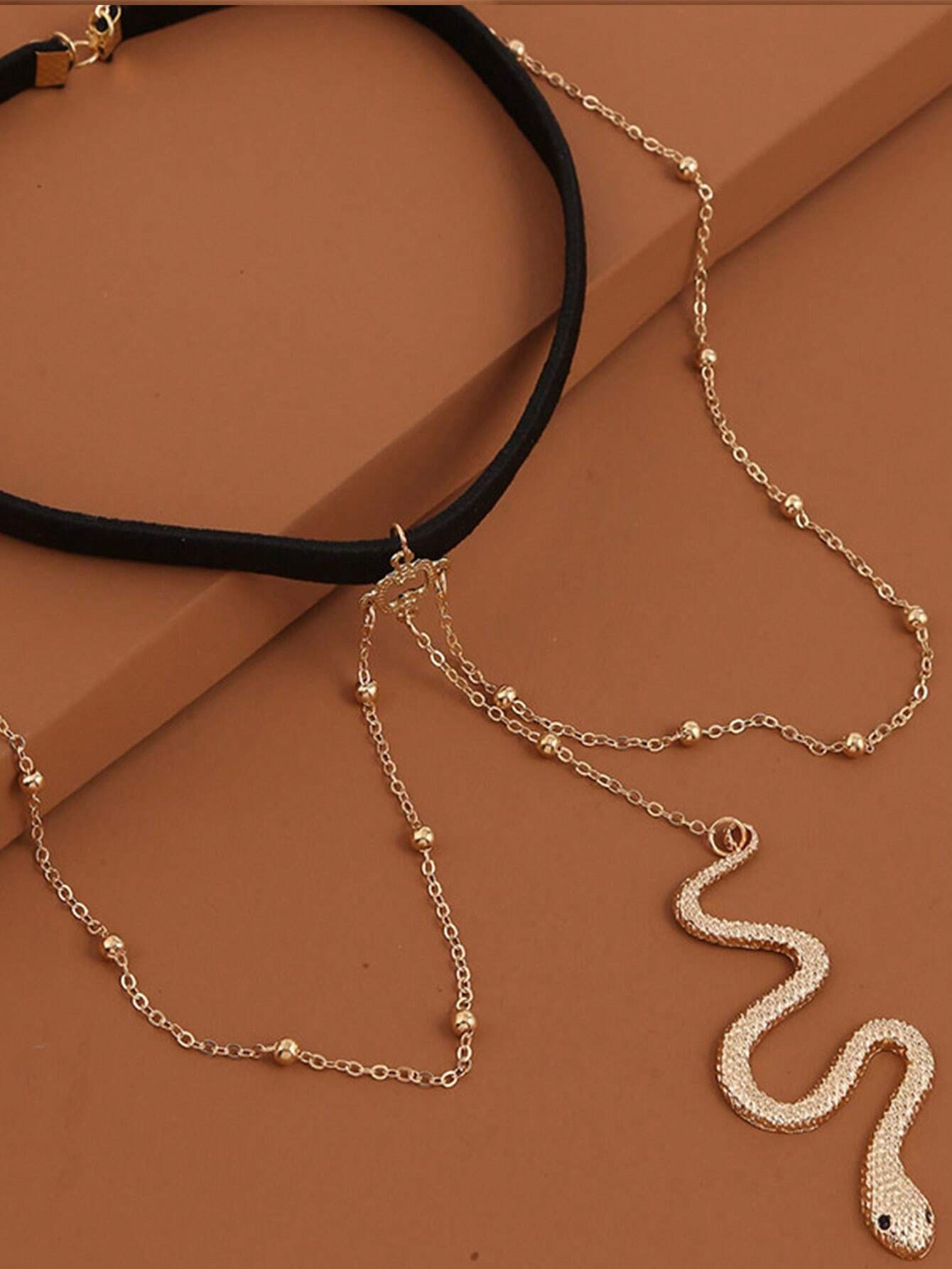 shein Fashionable Sweet Cool Style Exaggerated Small Snake Pendant Leg - Image 3