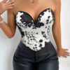 SHEIN Foxxy Women's Floral Print Slim Fit Strapless Top For Summer