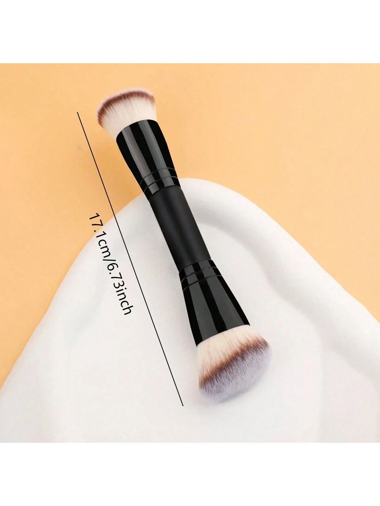 SHEIN 1pc Portable Dual-Ended Multi-Functional Makeup Brush For Face