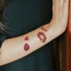 SHEIN1pc Romantic Sexy Red Lip Tattoo Sticker