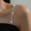 SHEIN 2pcs/Pair Rhinestone Studded Women's Adjustable Bra Shoulder Straps