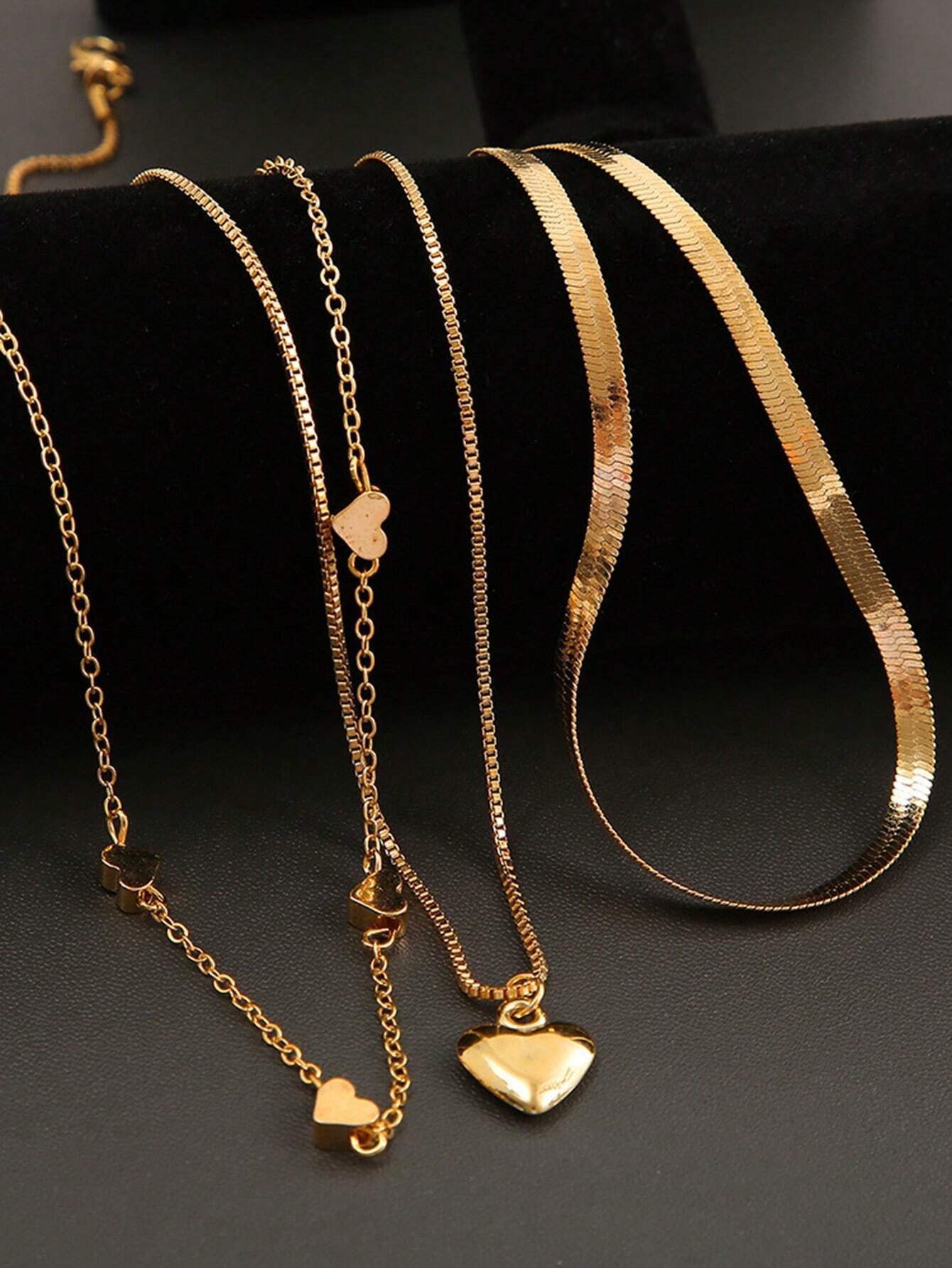 SHEIN3pcs/Set Women's Heart Shaped Pendant Necklace - Image 3