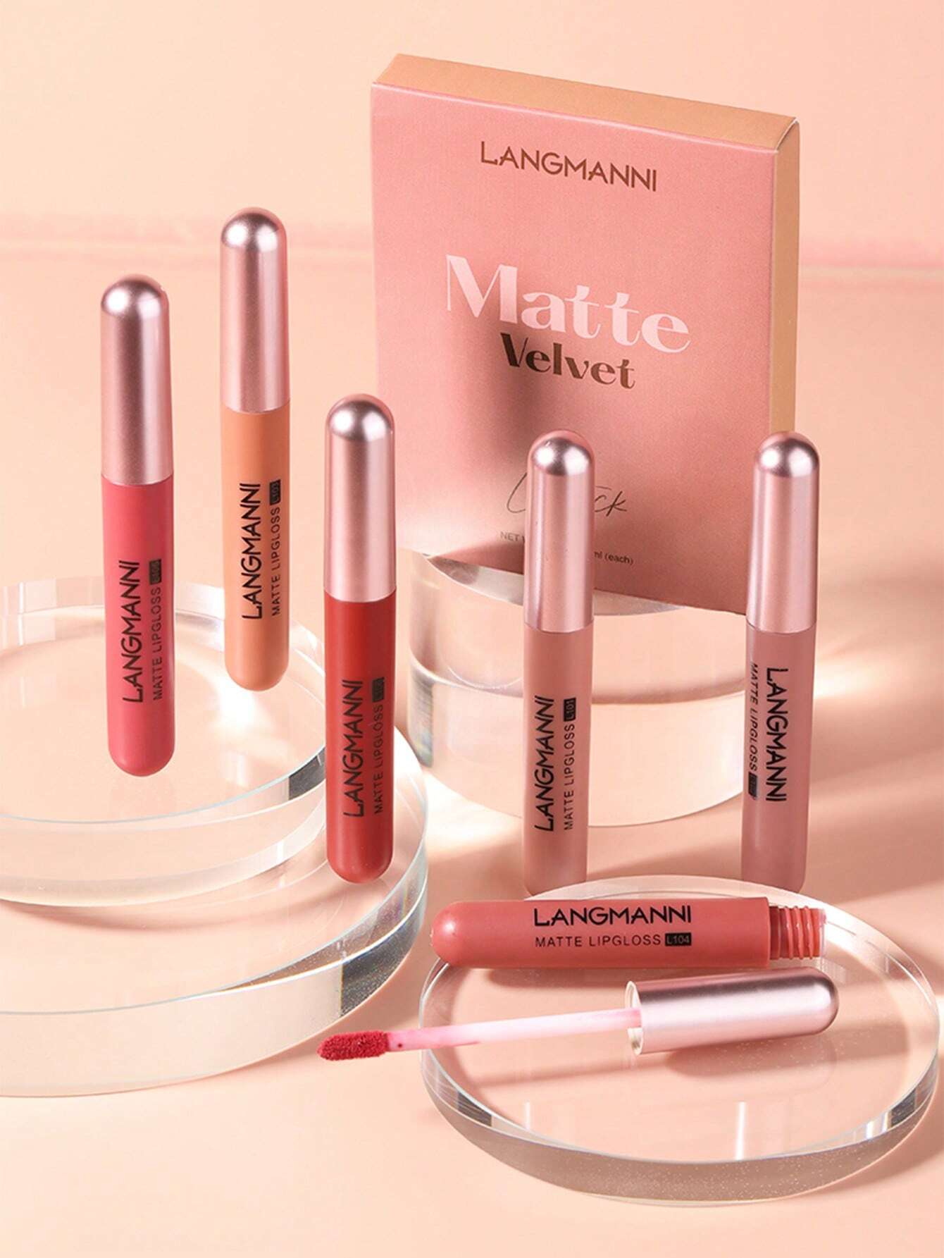 SHEIN 6-Color Velvet Matte Liquid Lipstick - Image 2