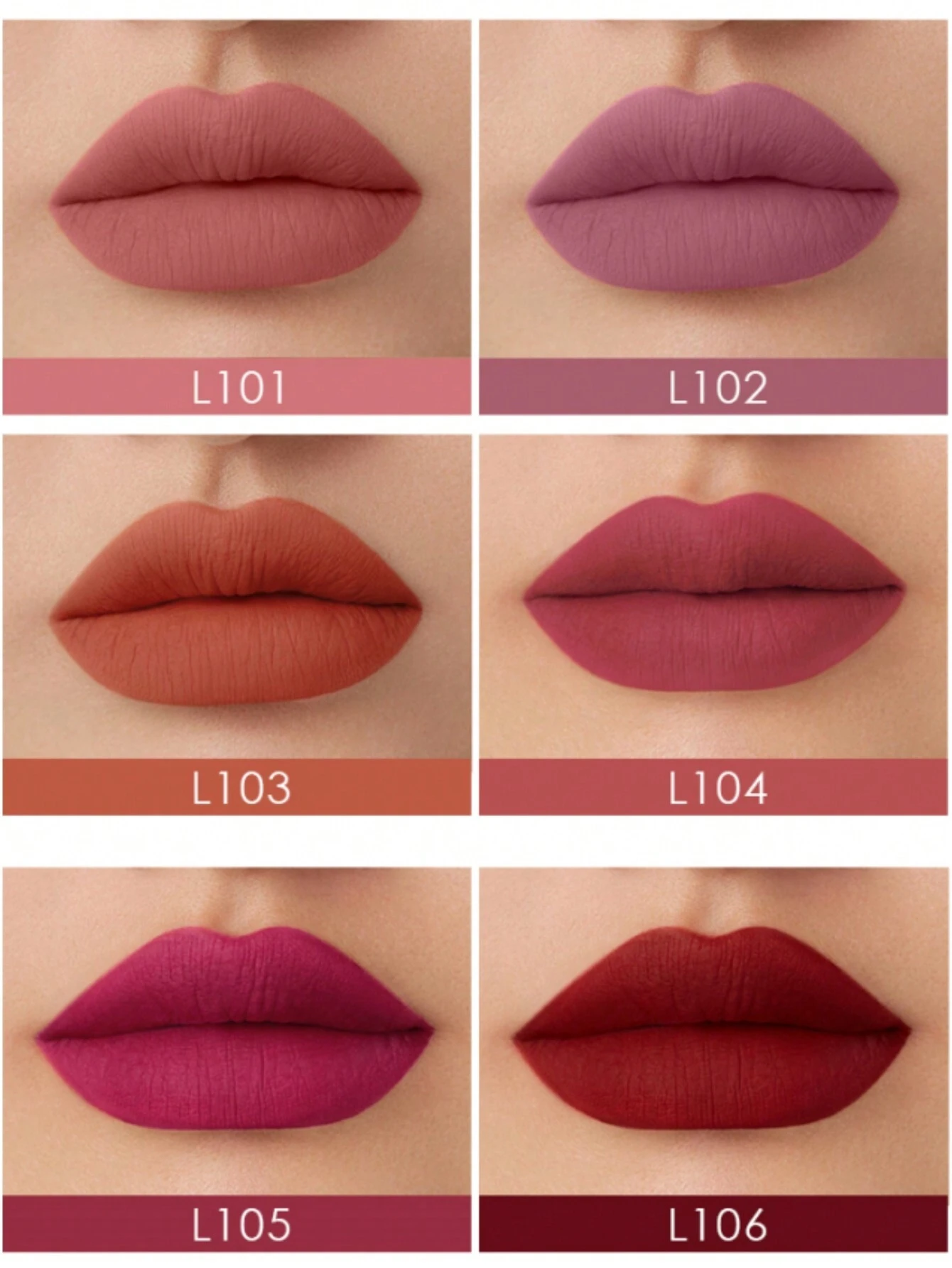 SHEIN 6-Color Velvet Matte Liquid Lipstick - Image 3