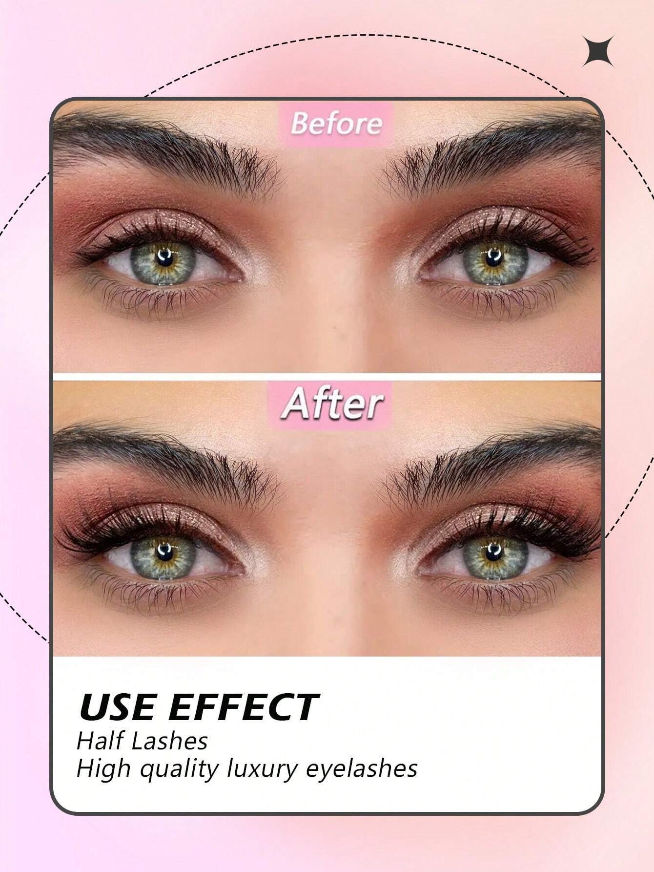 SHEIN Asiteo Asiteo 7 Pairs Half Lashes Natural Look False Eyelashes - Image 2