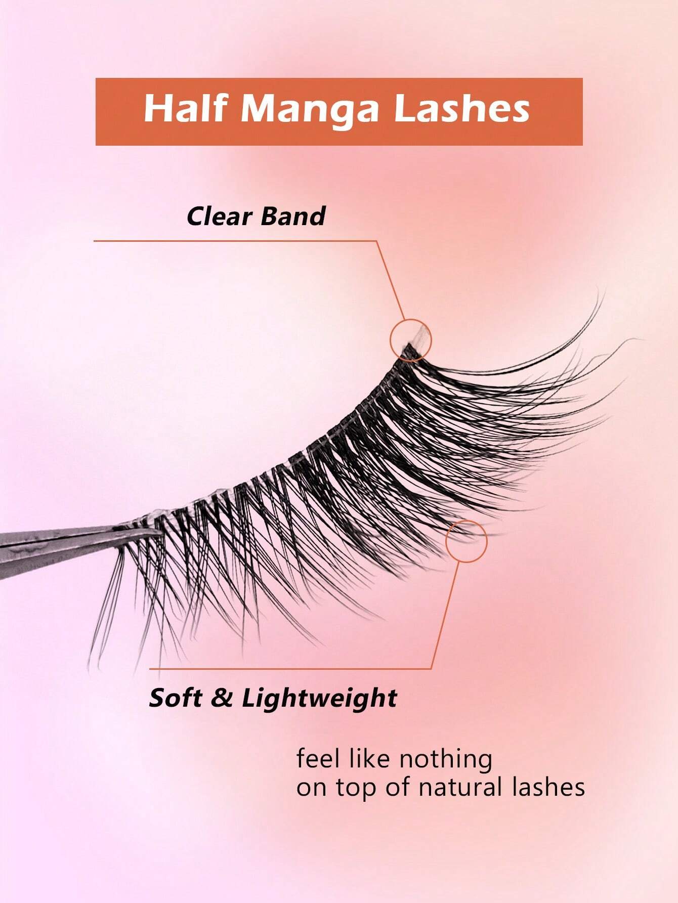 SHEIN Asiteo Asiteo 7 Pairs Half Lashes Natural Look False Eyelashes - Image 3