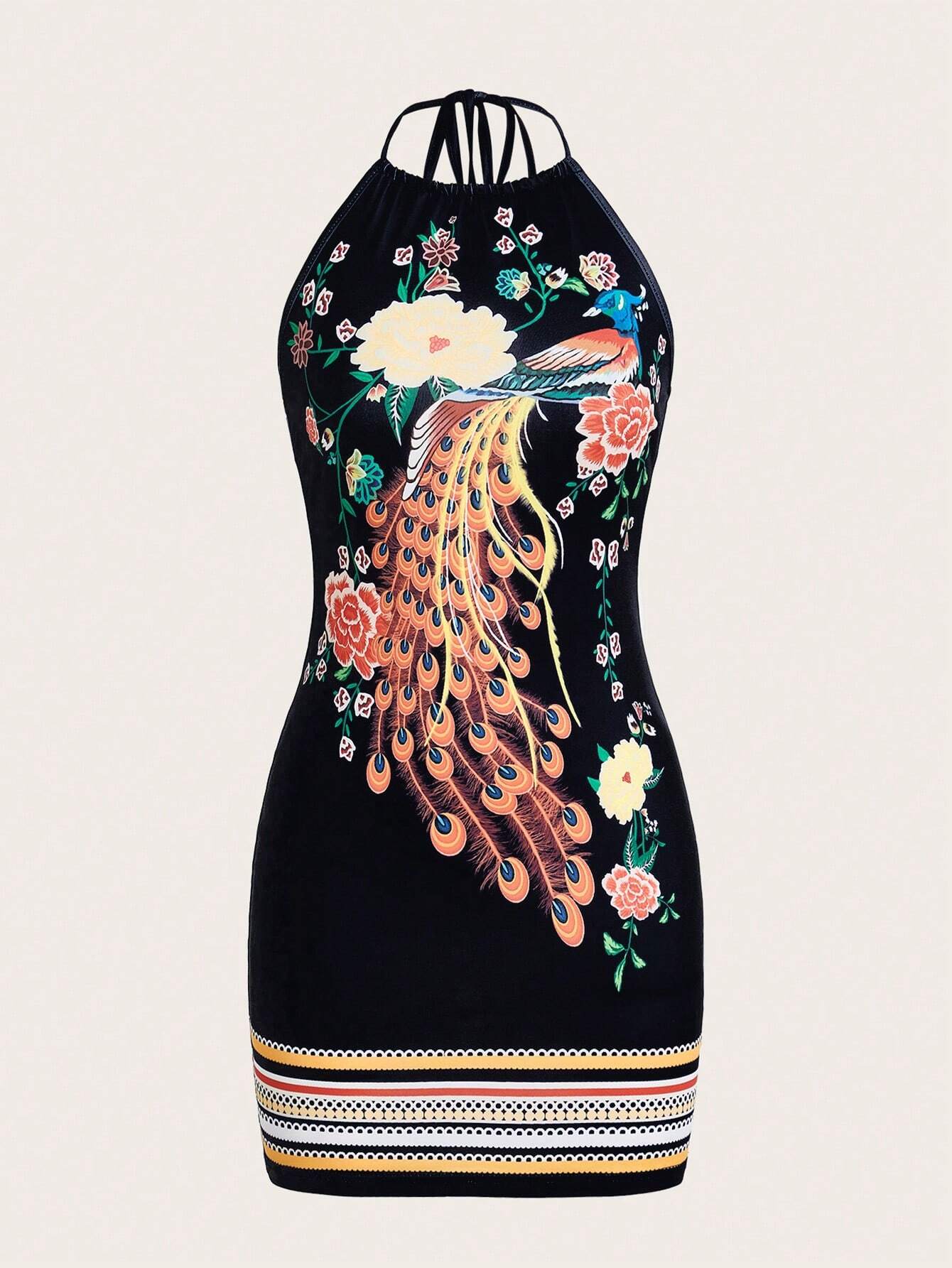 SHEIN LUNE Women's Simple Daily Spaghetti Strap Dress With Floral Print - Image 3