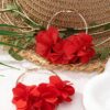 SHEIN Fashionable Charm Floral Hoop Earrings