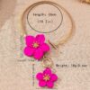 SHEIN Fashionable White Floral Spray Painting Elegant Simple Anklet