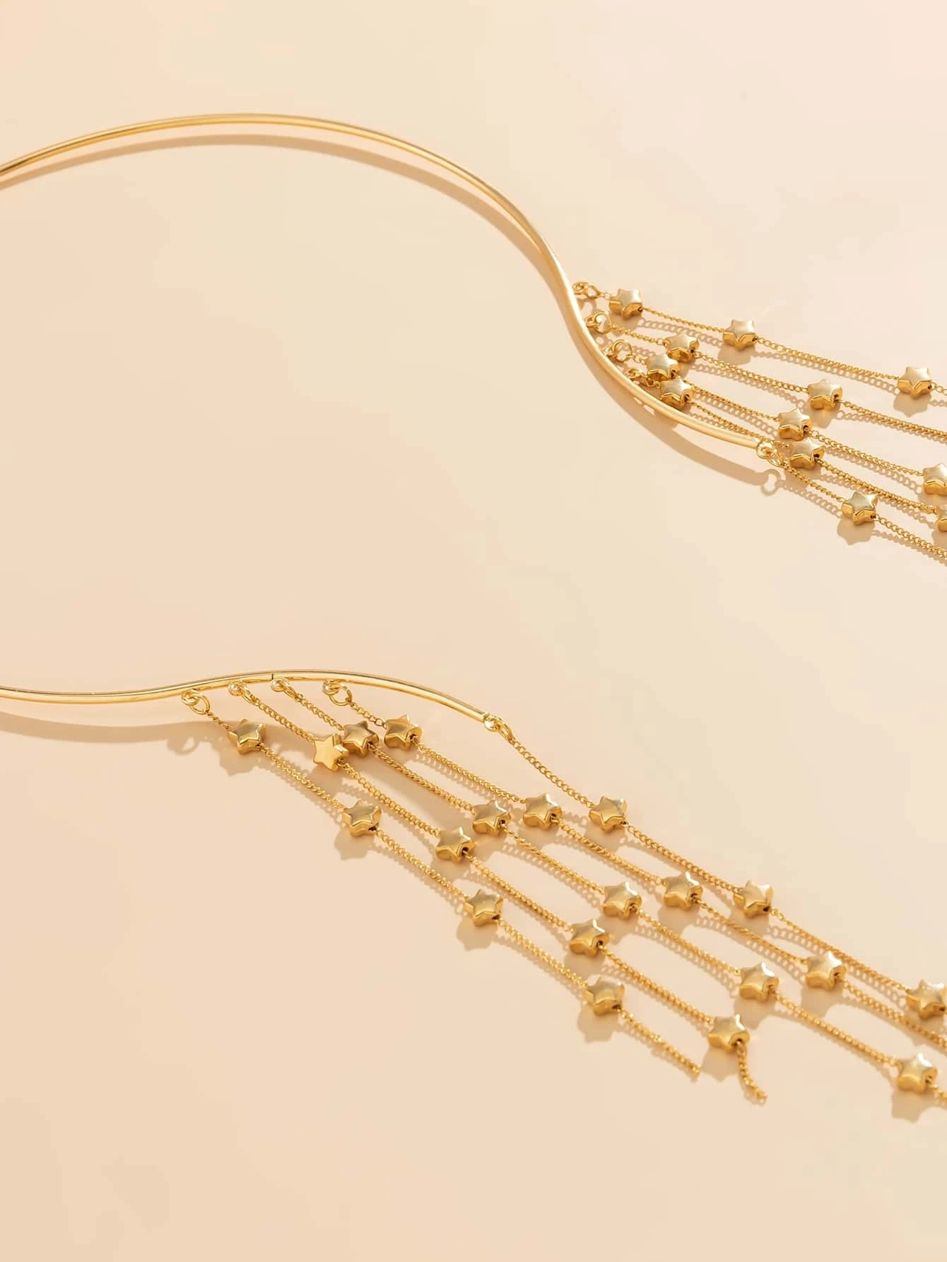 SHEIN 1pc Ladies' Asymmetrical Star Shaped Tassel Charm Necklace - Image 3