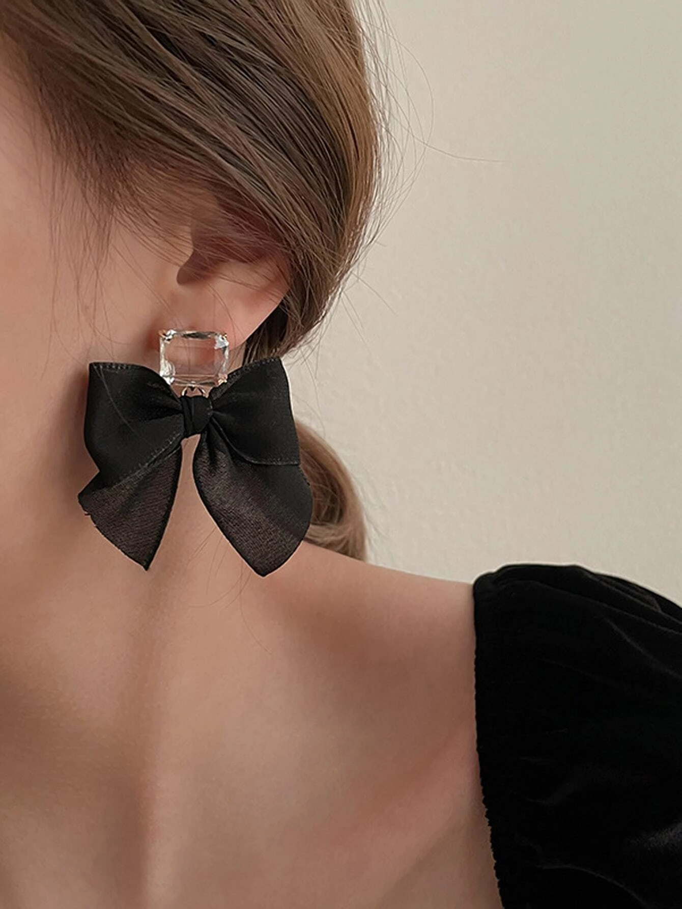 shein Bow & Square Decor Earrings Valentines