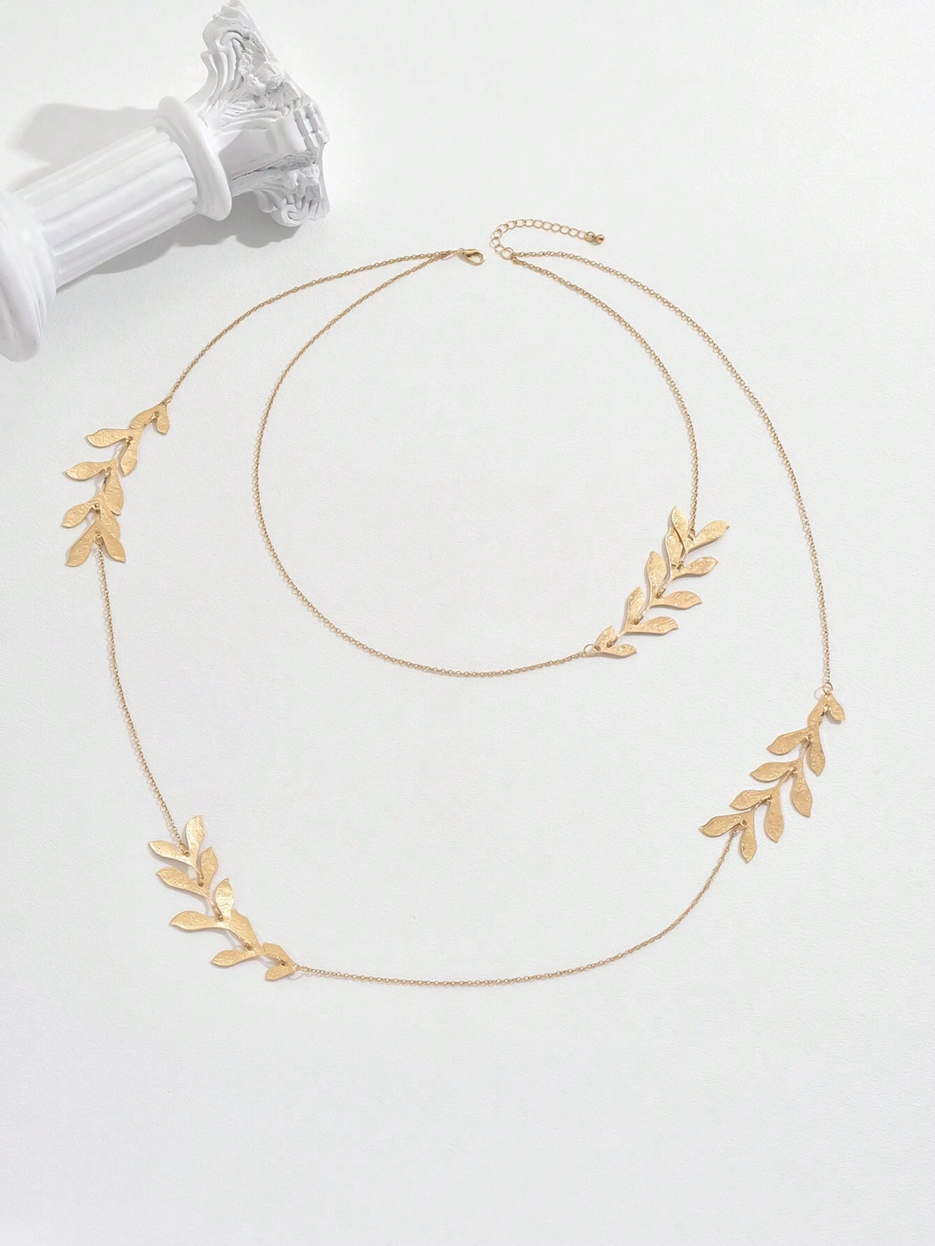 SHEIN New Summer Multiple Layers Long Leafy Charm Necklace - Image 2