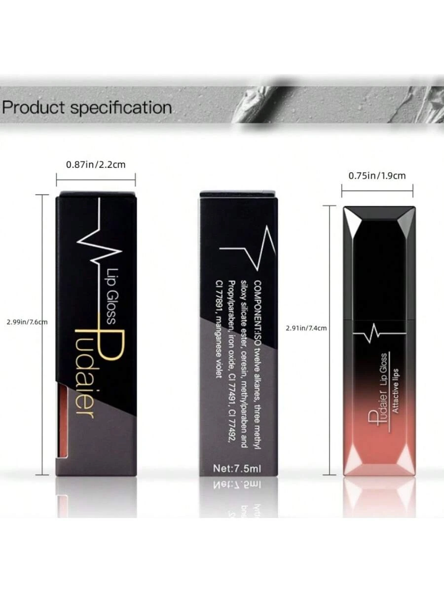 SHEIN Pudaier Long-wearing Matte Lip Gloss, Non-stick Cup Non-fading Liquid Lipstick - Image 3