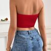 SHEIN Privé Bowknot Bustier Top