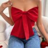 SHEIN Privé Bowknot Bustier Top