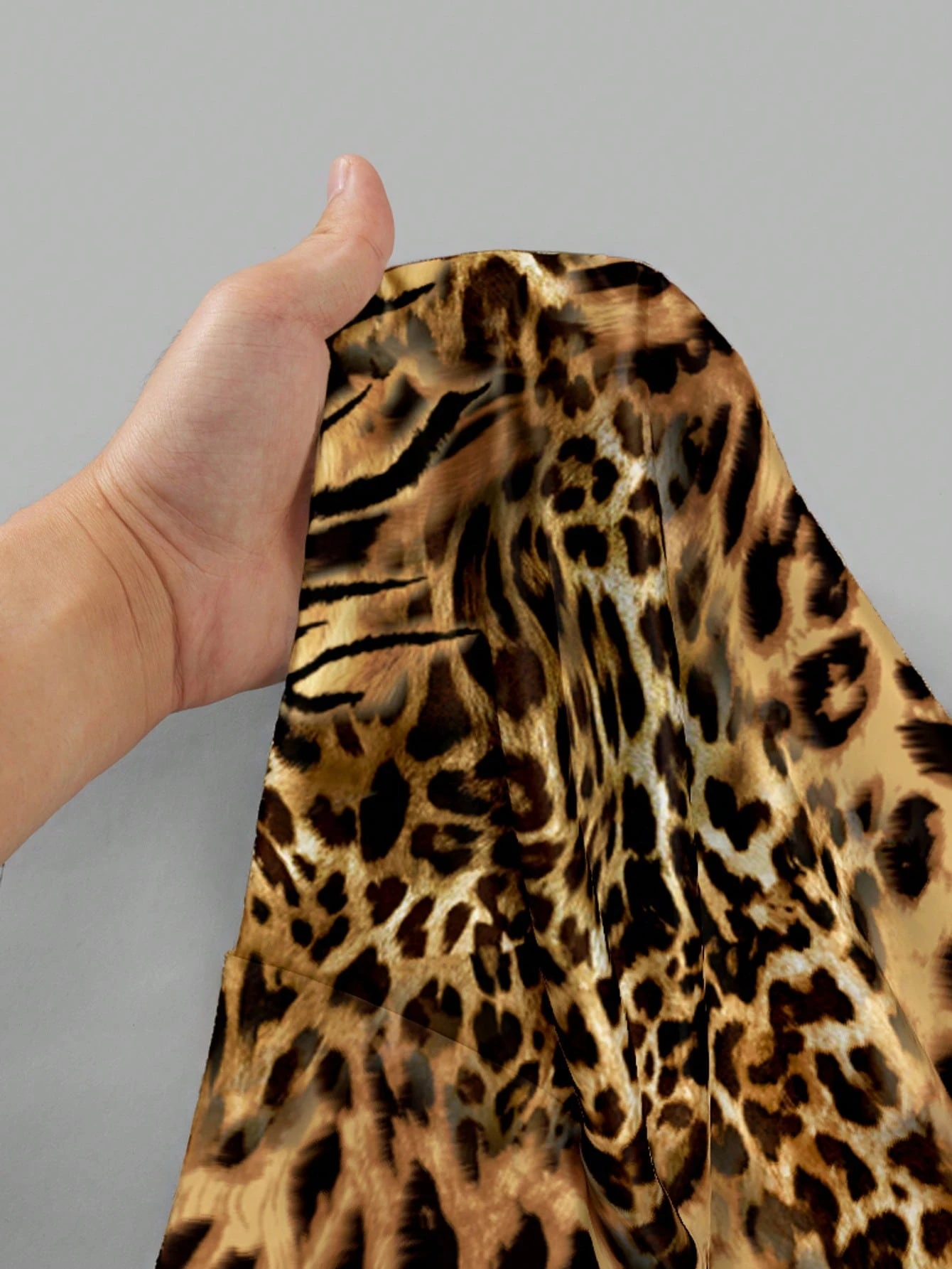 SHEIN SXY Sexy Leopard Print Tight Crop Top Fitted Dress, Casual Party Wear - Image 3