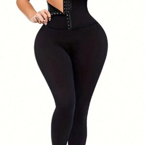 shein Spring And Autumn Adjustable 3-Row Button High Waist Women's Yoga Pants
