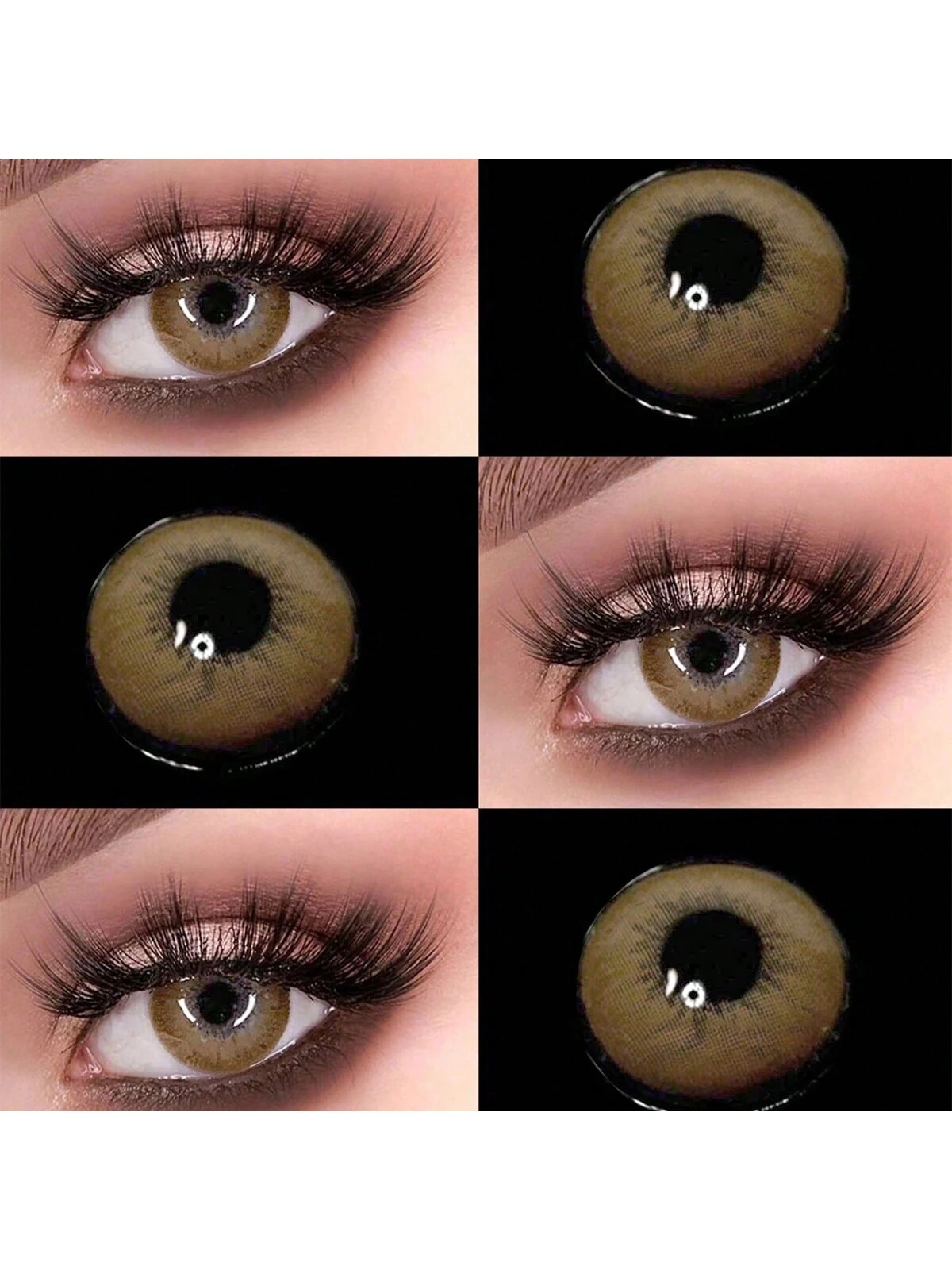 SHEIN Of New Fashion Forward Brown Natural Soft Contact Lenses