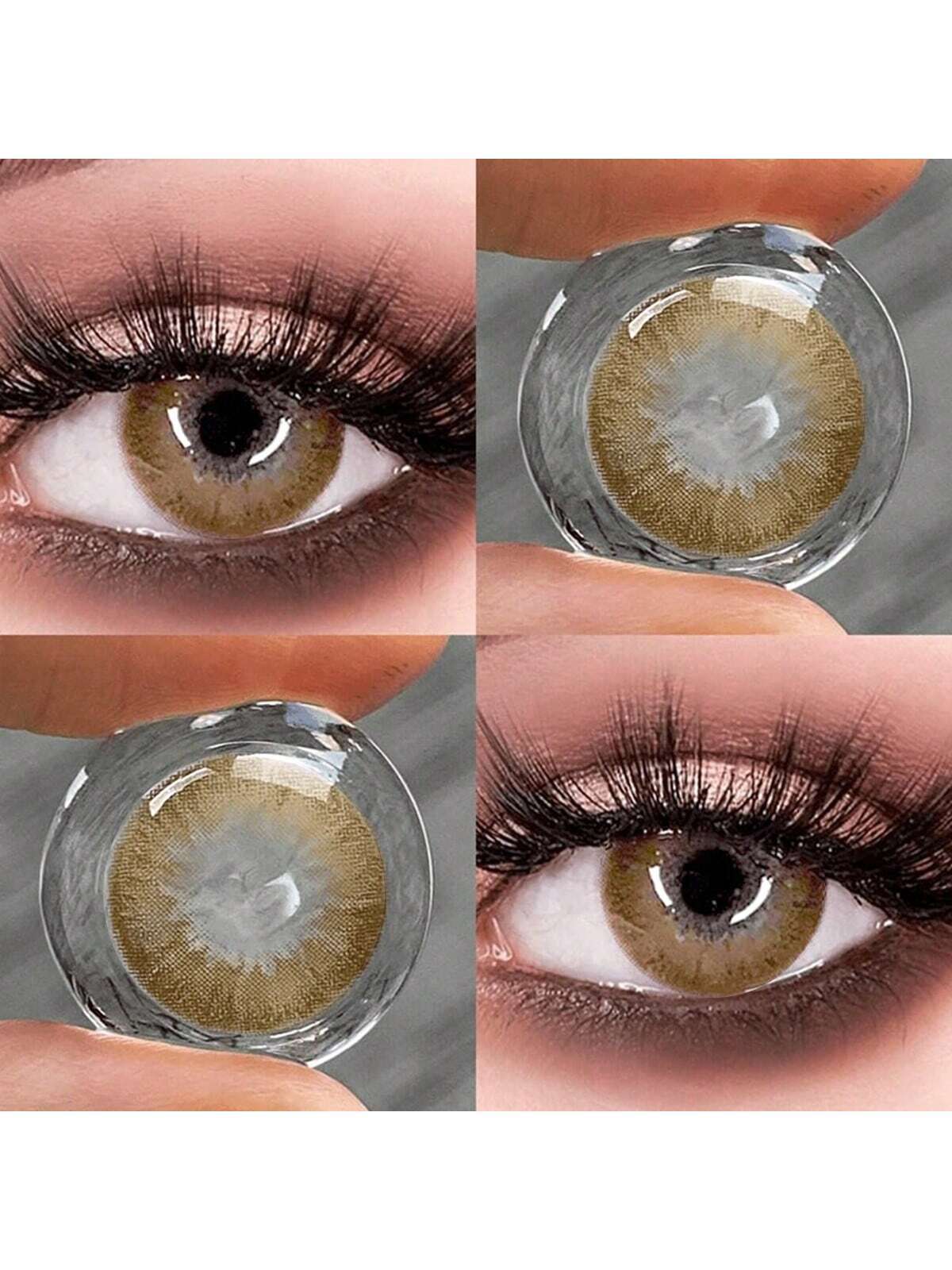 SHEIN Of New Fashion Forward Brown Natural Soft Contact Lenses