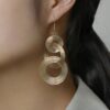 SHEIN Personality Metal Multi-Layer Circle Hoop Earrings