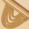 SHEIN 1pc Creative Multilayer Chain & Tassel Decor Foot Chain / Elegant