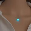SHEIN 1pc Fashion PMMA Glow In The Dark Bead Pendant Necklace