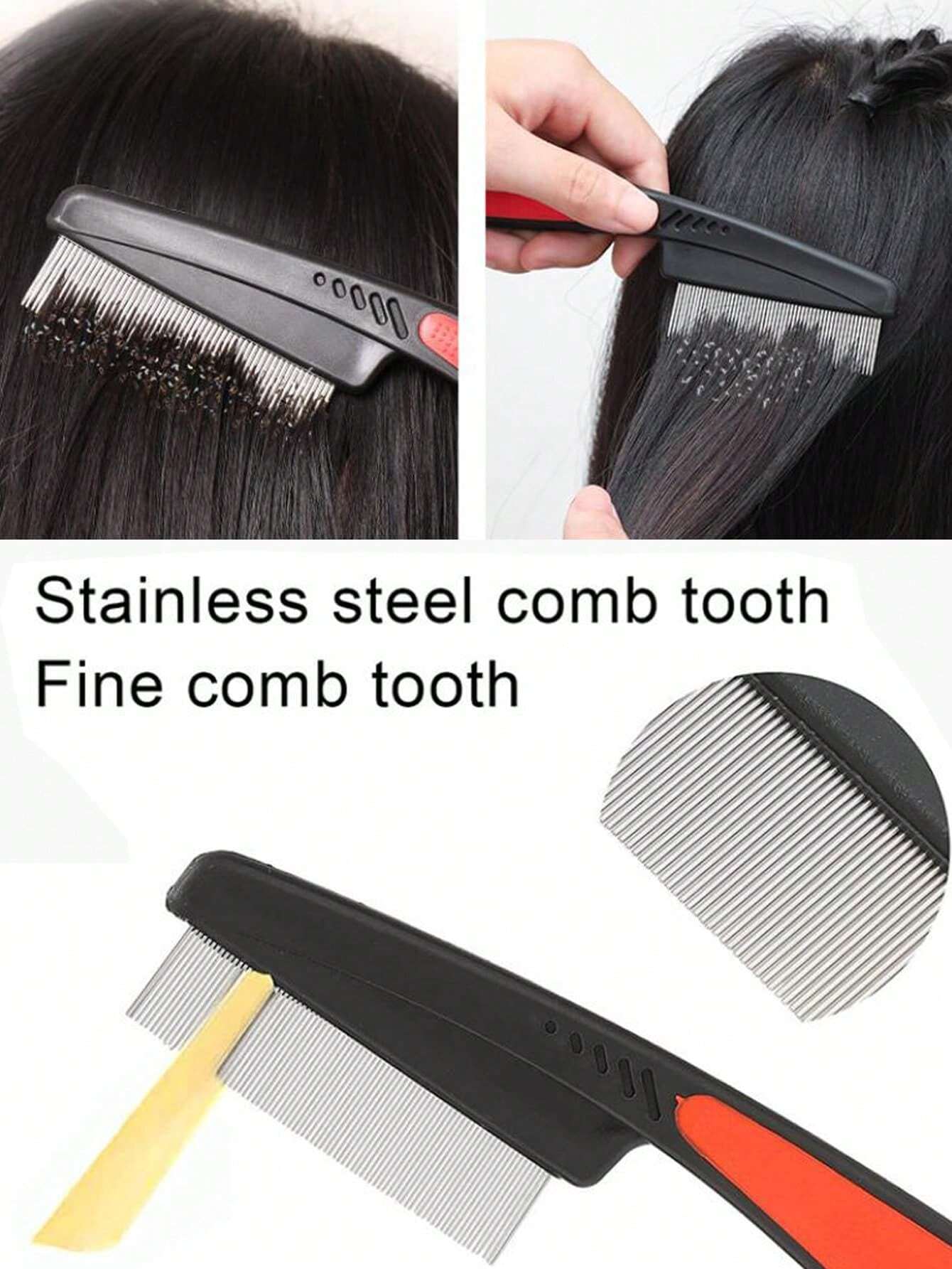 SHEIN Hair Comb With Fine & Dense Teeth For Adult, Helps Remove