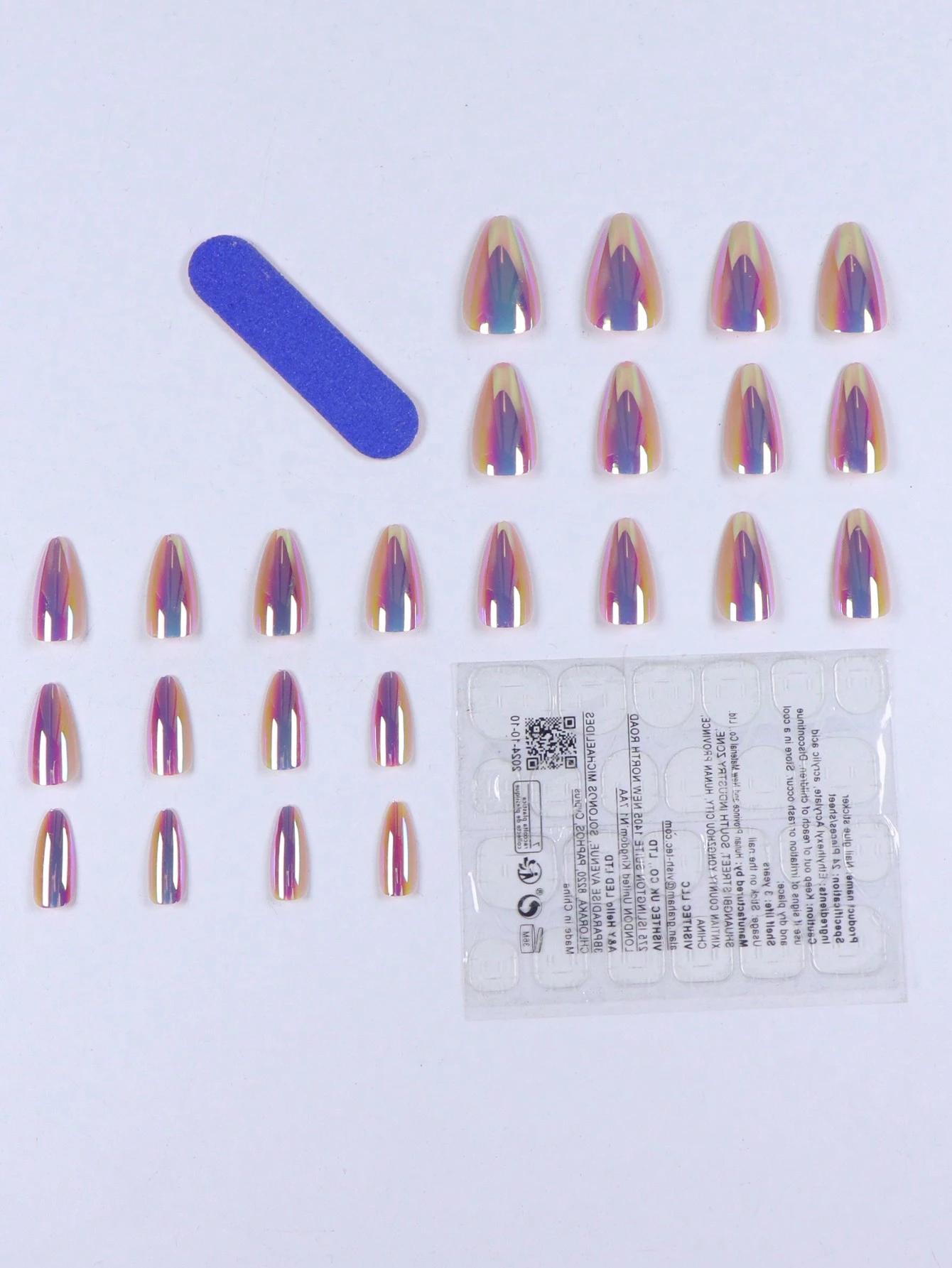 SHEIN 24 Pieces Long Nail Auroras