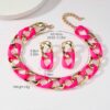 SHEIN 3pcs set Personalized Eight Resin Wrapped