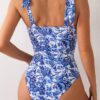 SHEIN Swim Vintage Printed One-Piece Swimsuit