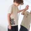 SHEIN Tween Boy Summer Simple Casual Letter Printed Short Sleeve T-Shirt And Shorts
