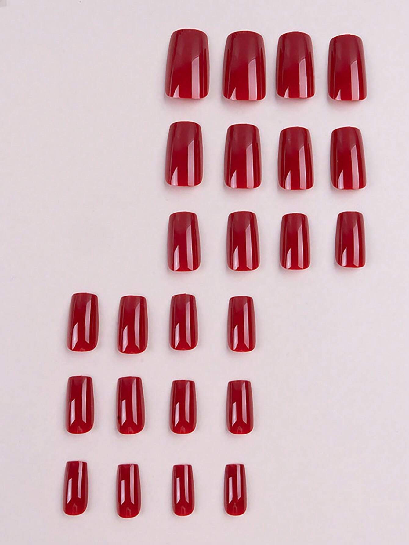 SHEIN Upgrade Your Style 24pcs Fashionable & Minimalist Burgundy Manicure Set