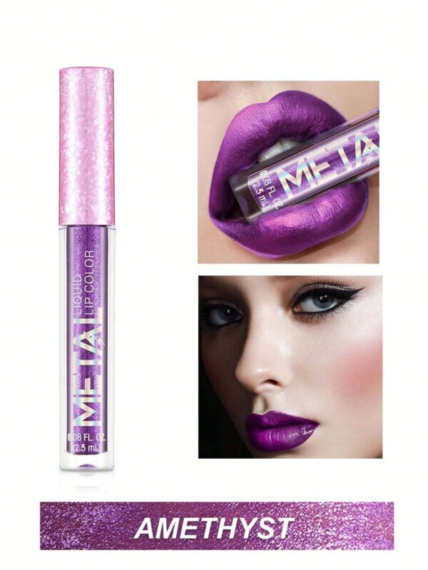 SHEIN Waterproof Liquid Lipstick, Long-Wearing Metallic Lip Gloss
