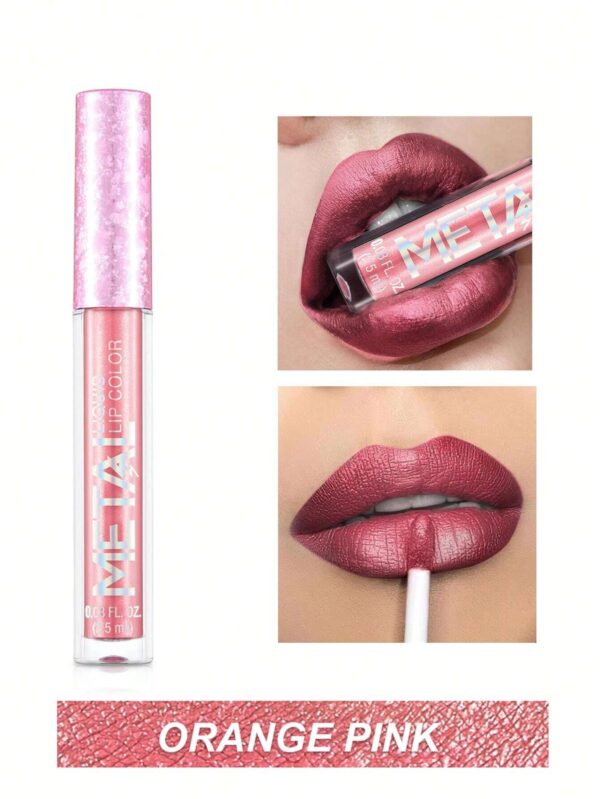 SHEIN Waterproof Liquid Lipstick, Long-Wearing Metallic Lip Gloss