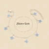 SHEIN Women Luminous Blue Star Tassel Anklet Luminous Star Bracelet
