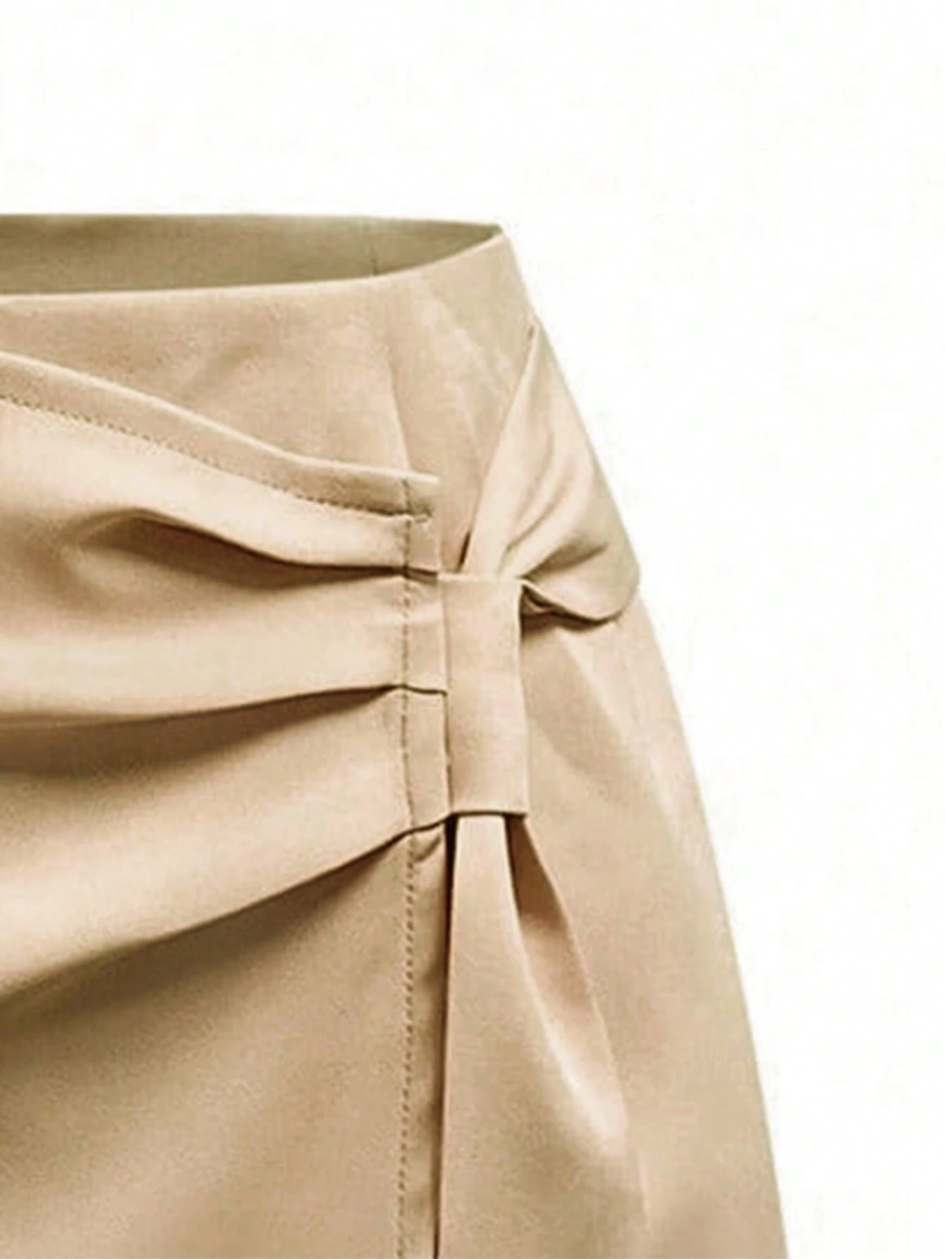 SHEIN Women's Summer Fashion Glitter One Shoulder Top With Wrapped Asymmetric Hem Mini Skirt Set